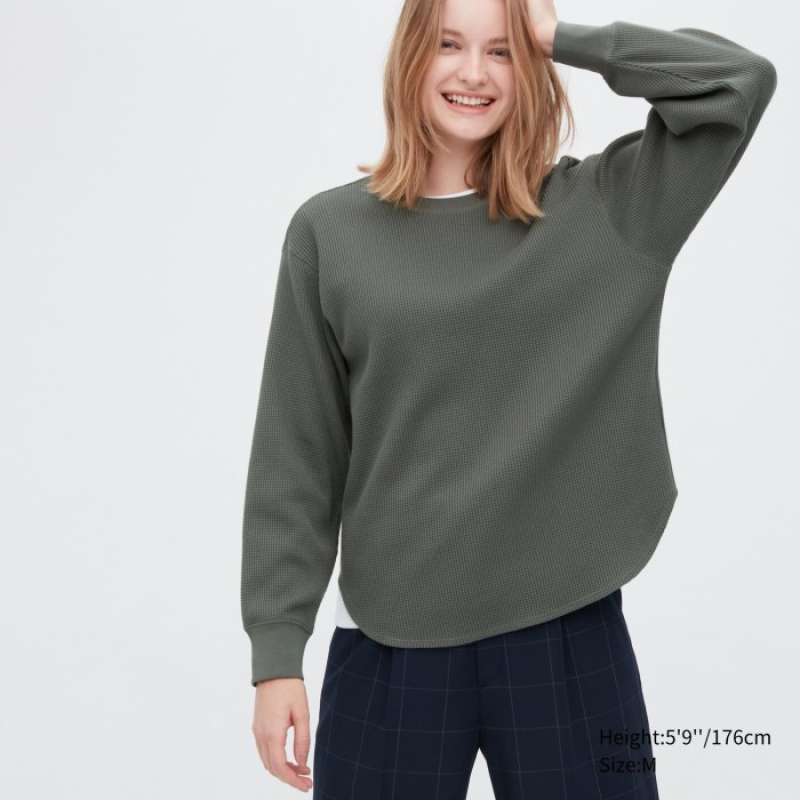 Waffle shirt uniqlo top