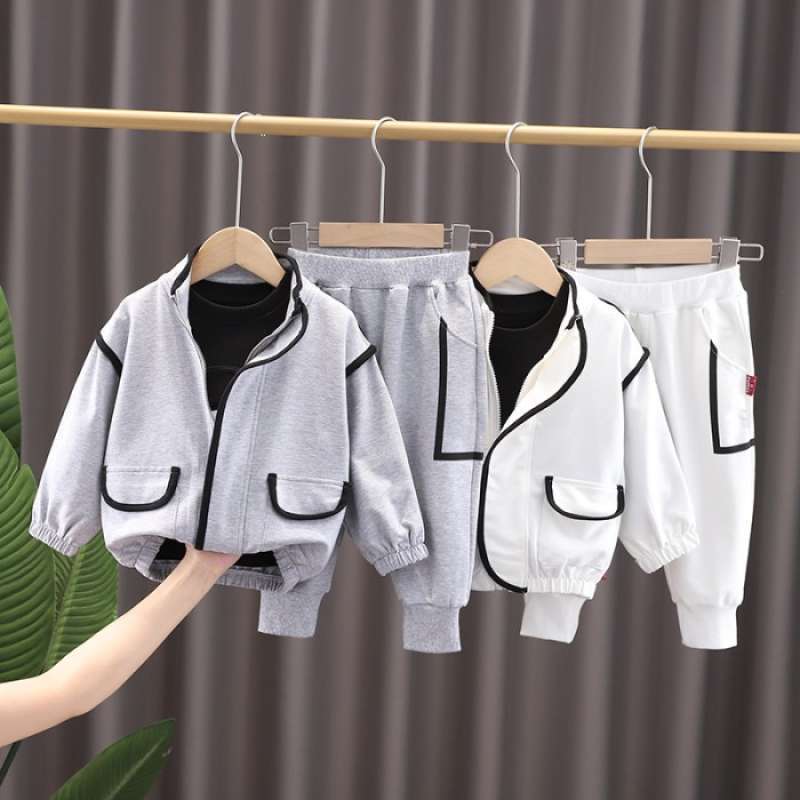 Jual 345353 Setelan 3 in 1 Jaket Turtleneck Celana Jogger Anak