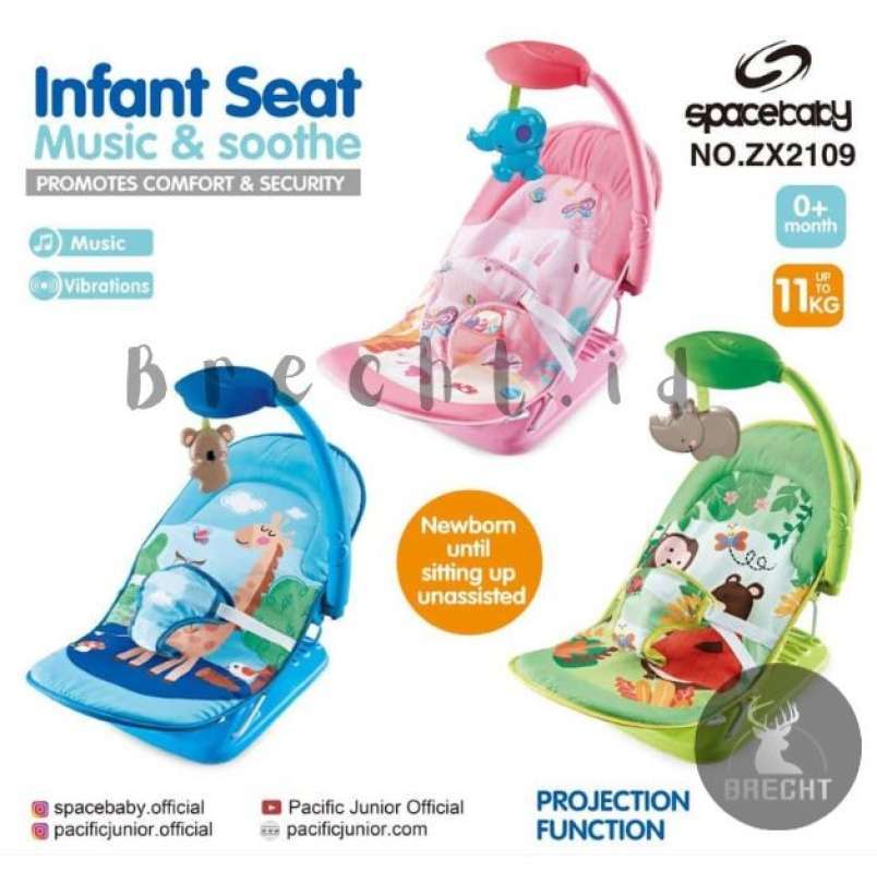 Baby Bouncer Infant Seat Spacebaby Zx 2109 Swinger Rocker