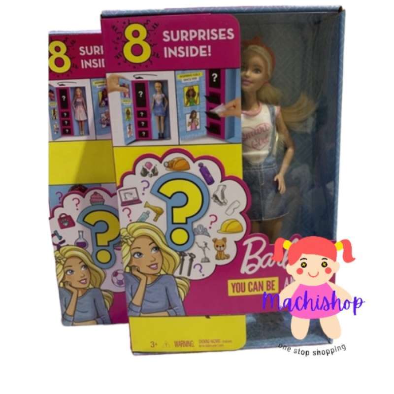 Promo Barbie you can be anything toys 8 surprise inside mainan