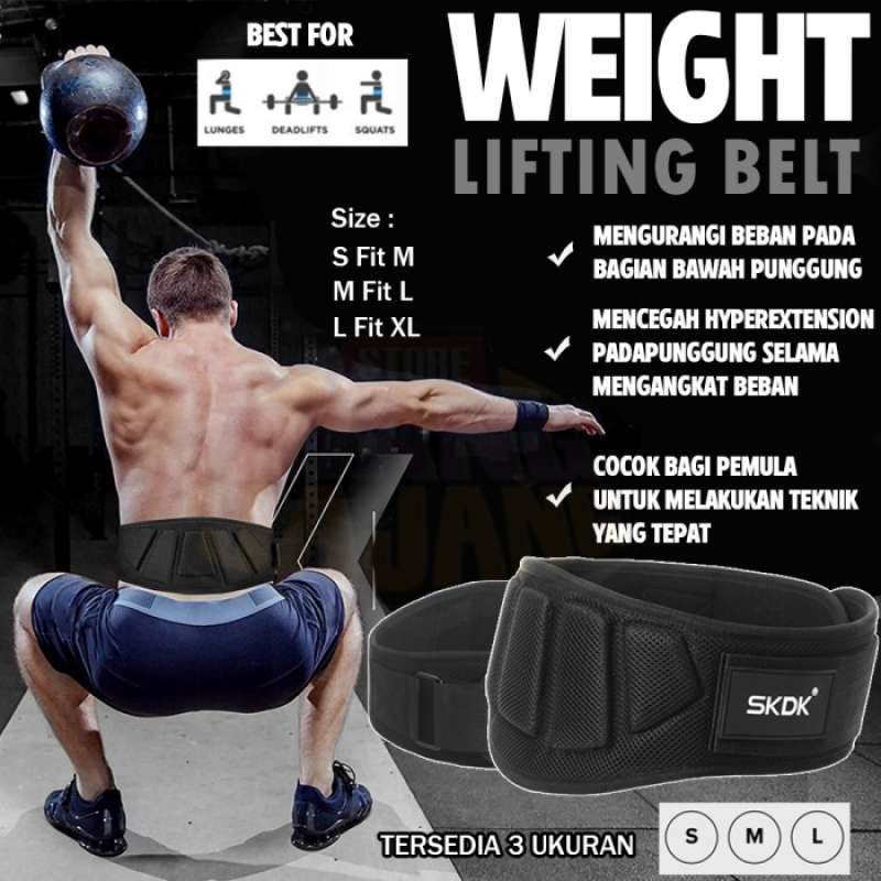 Sabuk Gym Fitness | Weight Lifting Belt | Safety PowerBelt Gym Fitness -  Size S