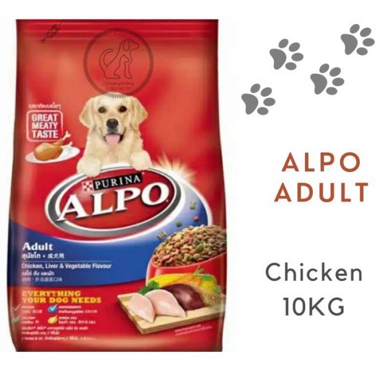 Promo purina alpo adult dog 10kg chicken liver vegs makanan