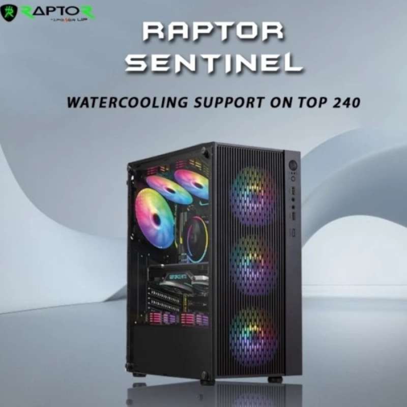 Aerocool SENTINEL, ATX PC Housing, Tempered Glass, 3 RGB Fans