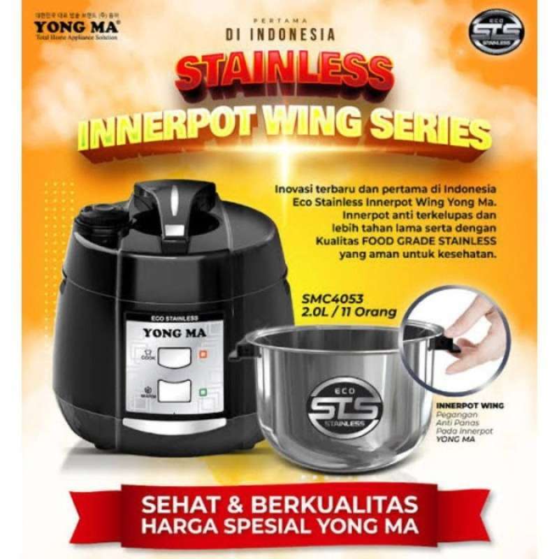 Rice cooker dengan panci stainless steel clearance