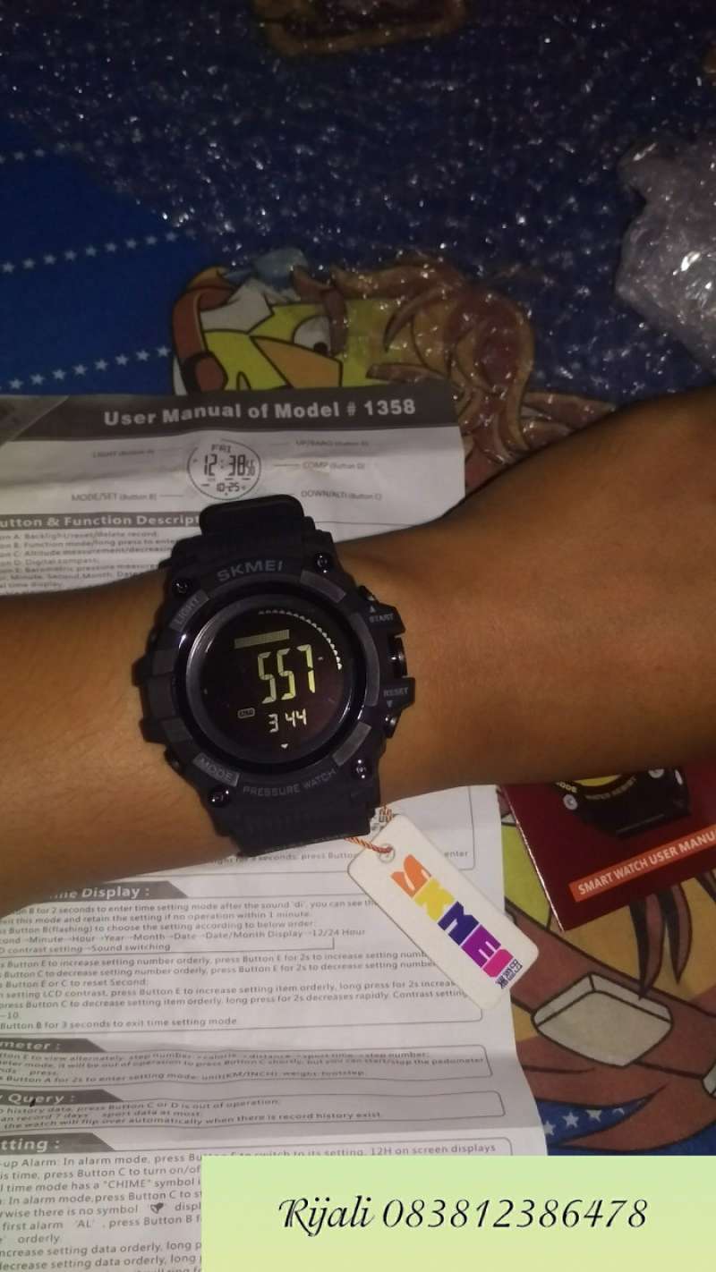 Jual SKMEI 1358 Altimeter Barometer Thermometer Rare item di