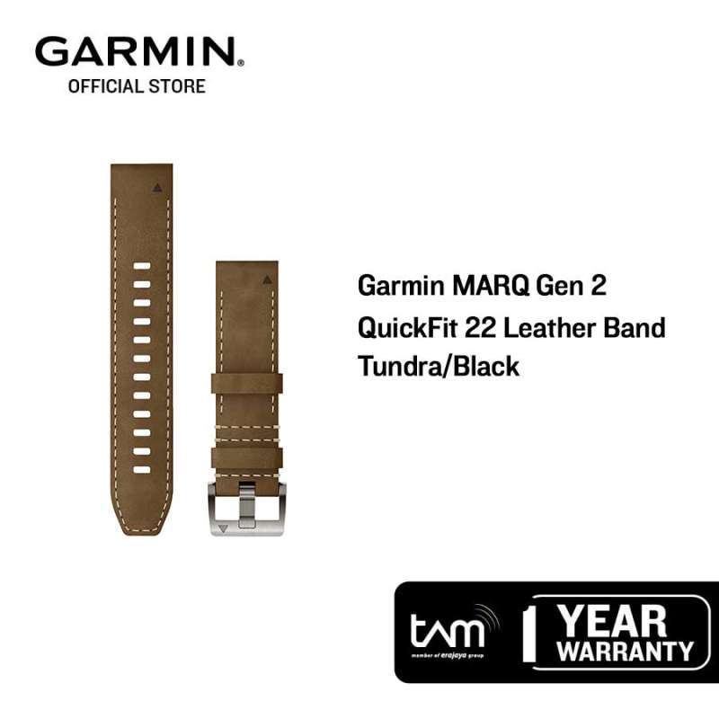Jual Garmin MARQ Gen 2 QuickFit 22 Leather Band Tundra Black di