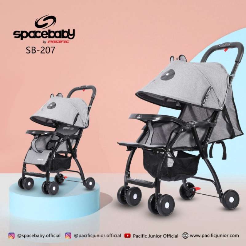 Promo Stroller Bayi Space Baby Model Terbaru Tipe SB 207 Merah