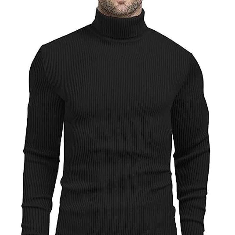 Jual Turtleneck H M pria dan wanita warna HITAM original RIB