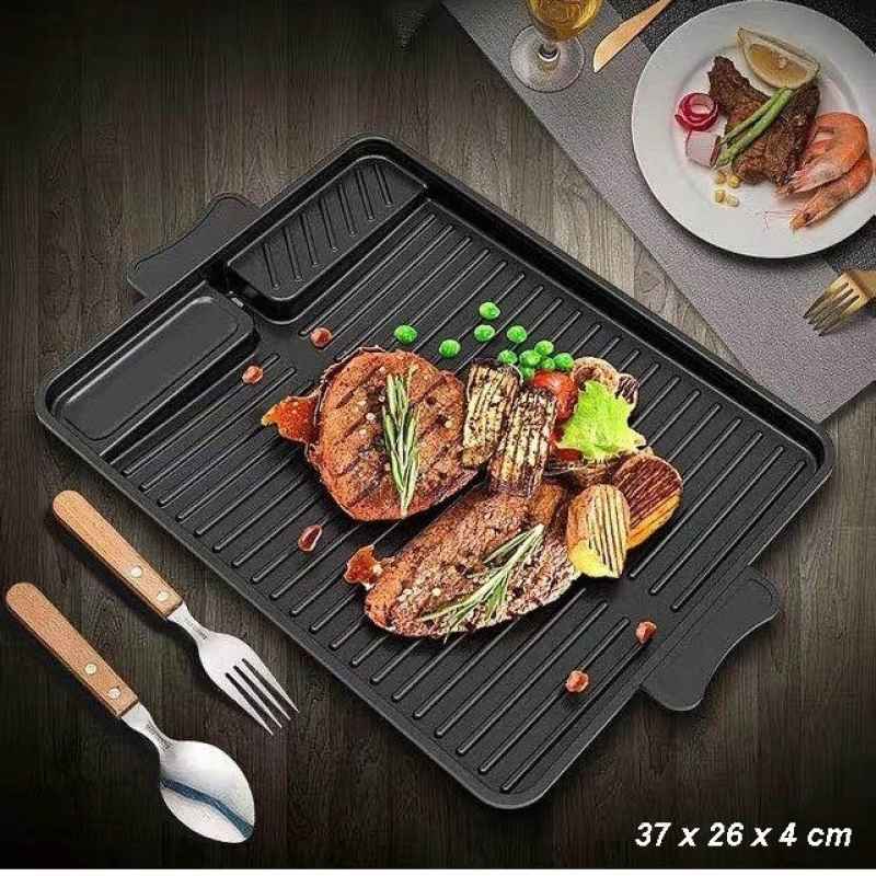 Promo Korean Grill Pan pesergi panjang 288 BBQ Griller Panggangan