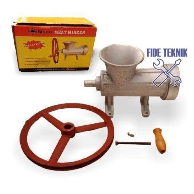 Meat grinder top with pulley