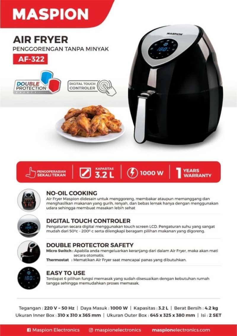 Maspion air fryer discount