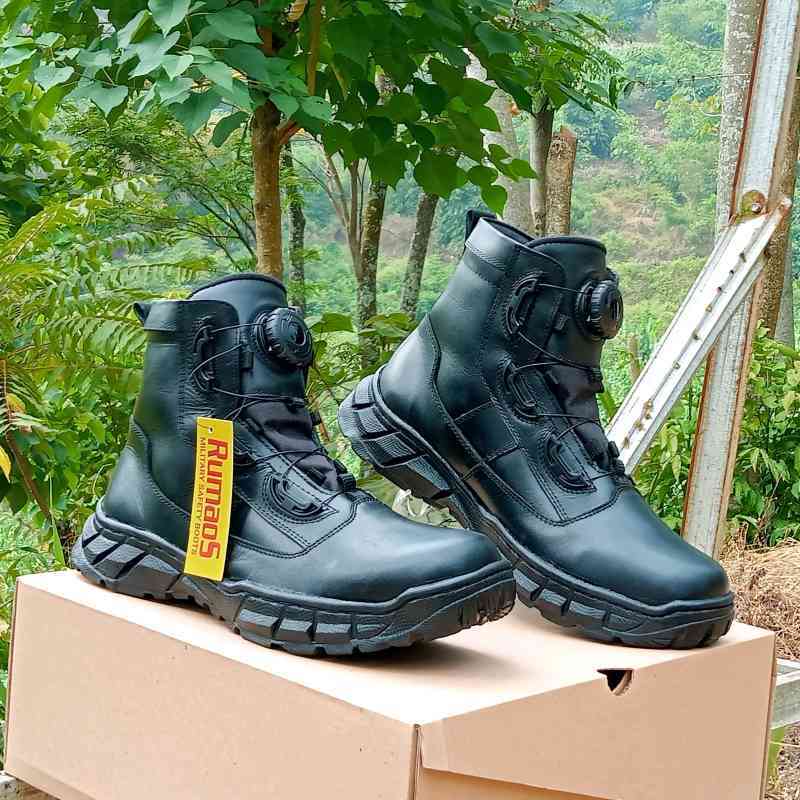 Sepatu Army Shoes Black Black Unisex Army Waterproof Shoes At