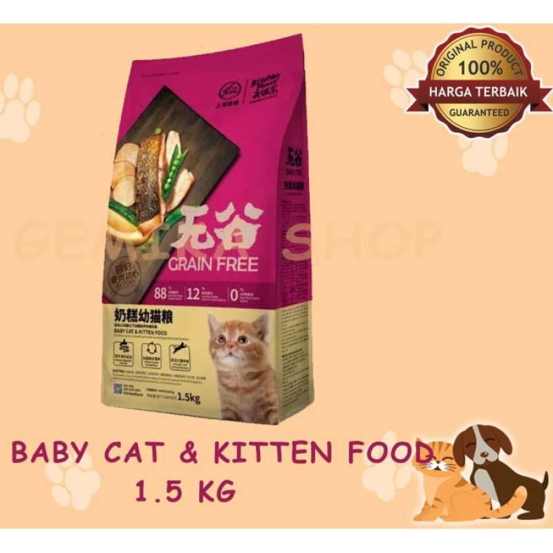 Promo Kitchen Flavor Grain Free Baby Kitten Kitten Food 1.5 Kg Diskon 23 Di Seller Laraji Store Kalibata Kota Jakarta Selatan Blibli