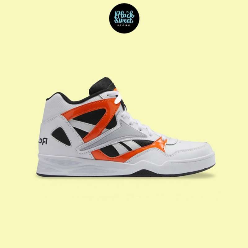 SEPATU BASKET REEBOK ROYAL BB4500 HI 2 WHITE ORANGE HR0527