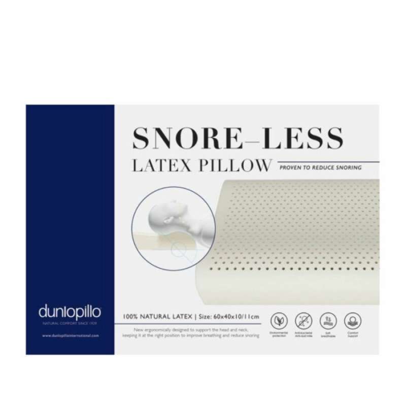 Promo DUNLOPILLO Snoreless Latex Pillow Mengurangi Ngorok Diskon