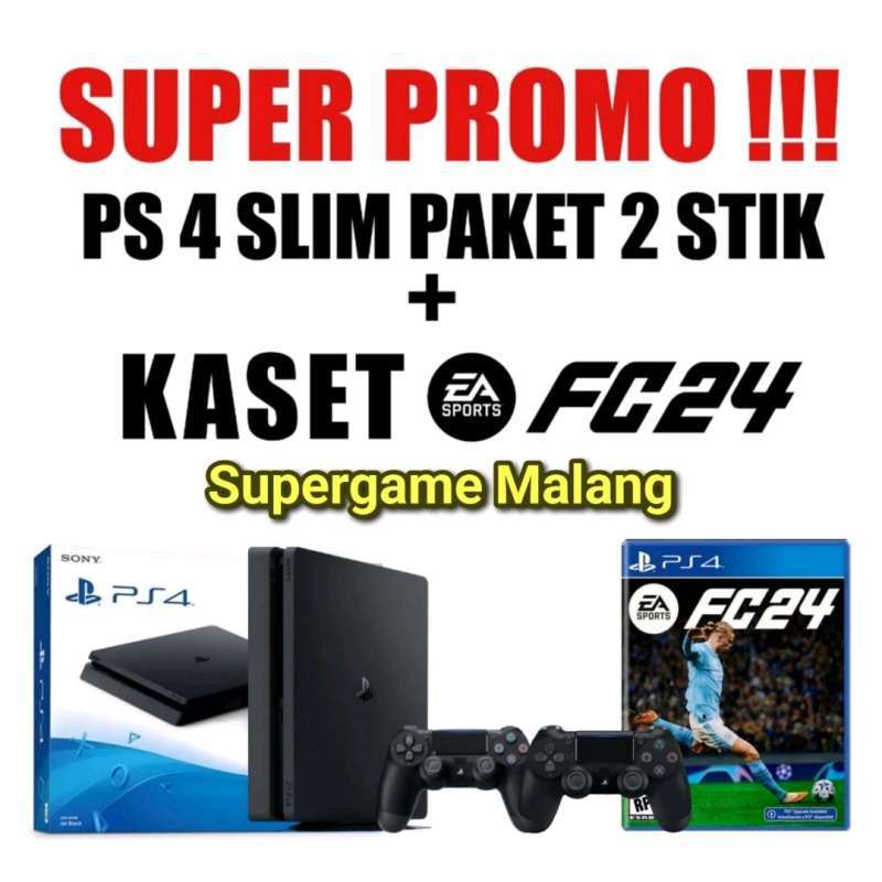 Jual PS4 Slim Bundle Fifa 24 FC 24 FC24 Console PS 4 di Seller Supergame  Malang Official Store - Supergame Malang - Kota Malang