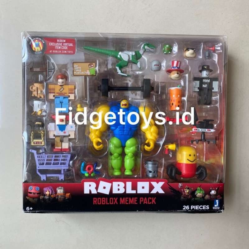 roblox action collection - meme pack playset with Exclusive Virtual Code