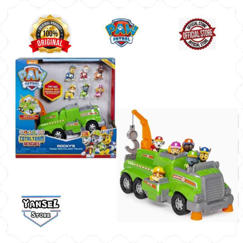 Paw patrol rocky s team recycling shop truck