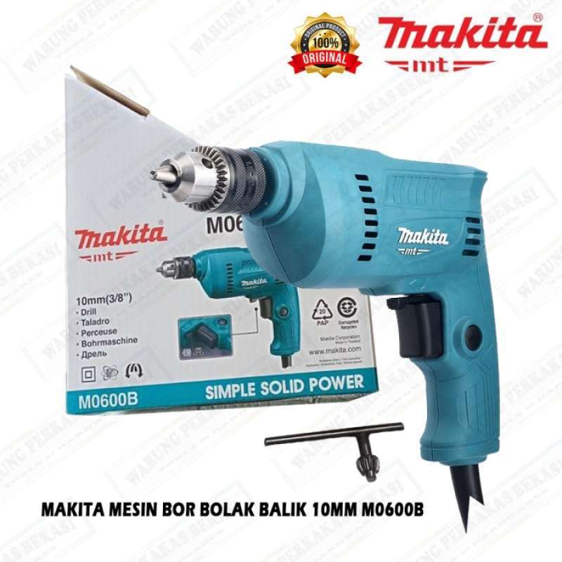 Promo Makita Electrik Drill M0600B Mesin Bor Listrik 10mm Bolak