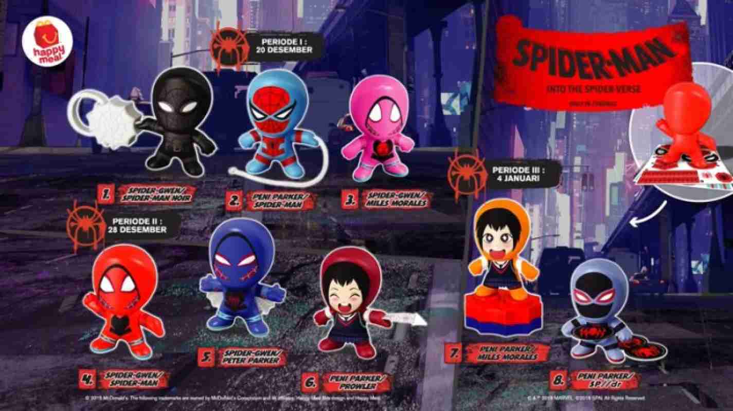 Promo HAPPY MEAL MCD SPIDERMAN MCDONALDS MAINAN SPIDERMAN
