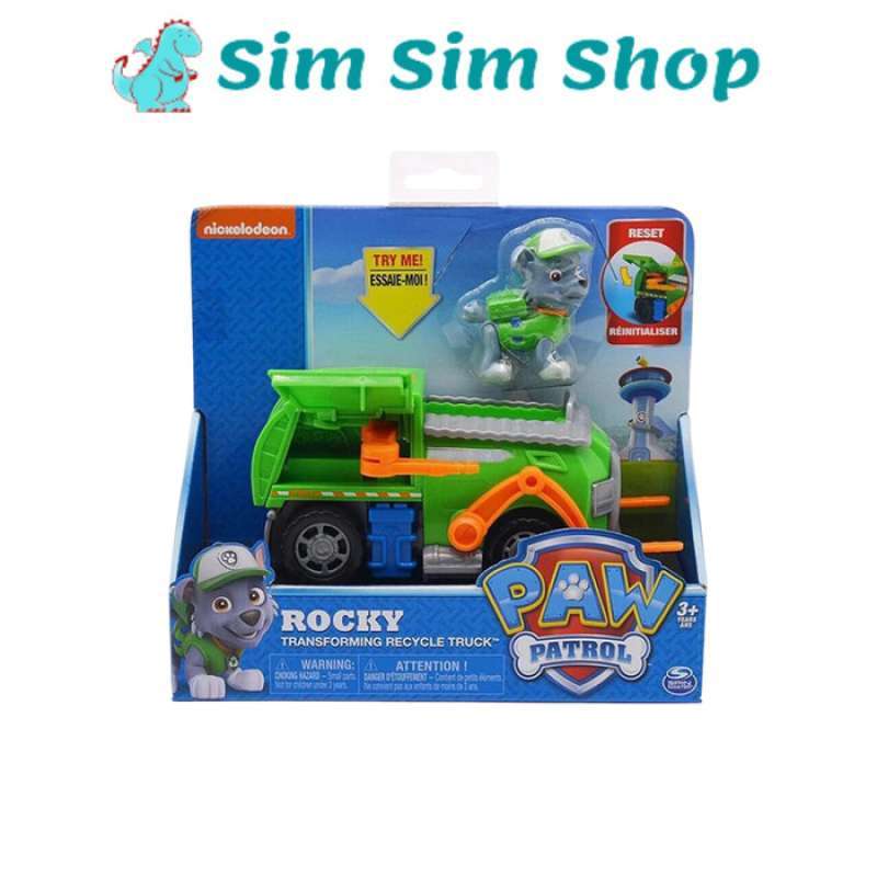 Promo PAW PATROL ROCKY S ROCKY TRANSFORMING RECYCLE TRUCK FIGUR