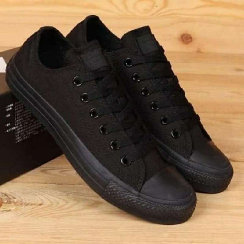 Sepatu all discount star full black