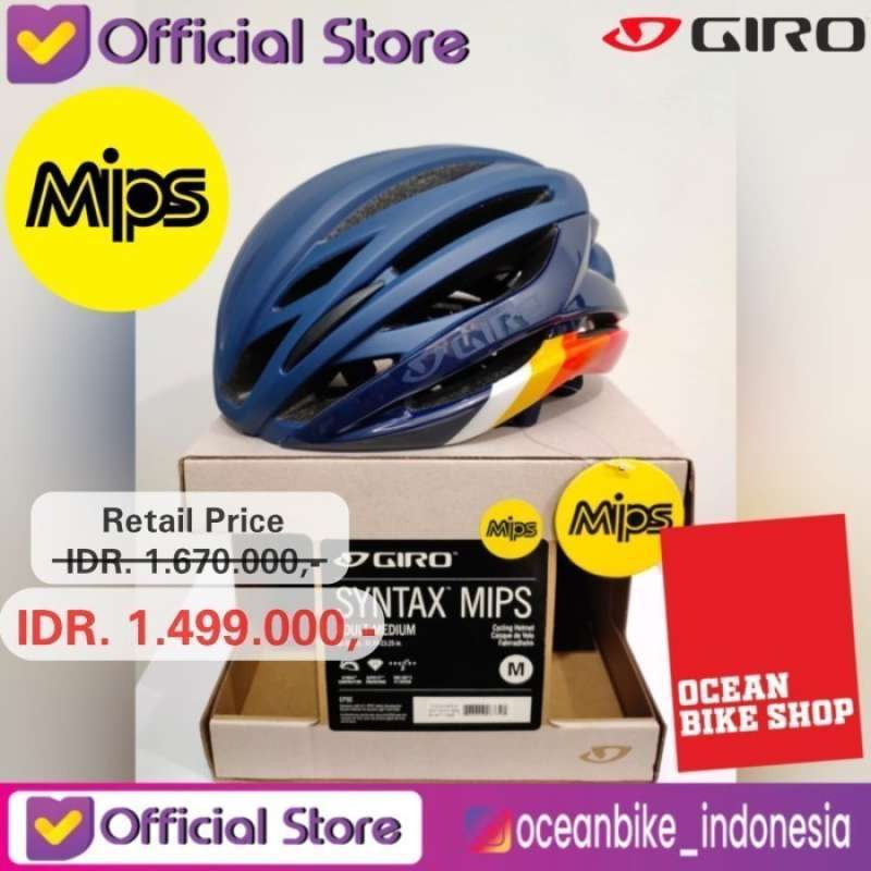 Promo Terlaris Giro Syntax Mips Matte Midnight Bars Helmet Helm