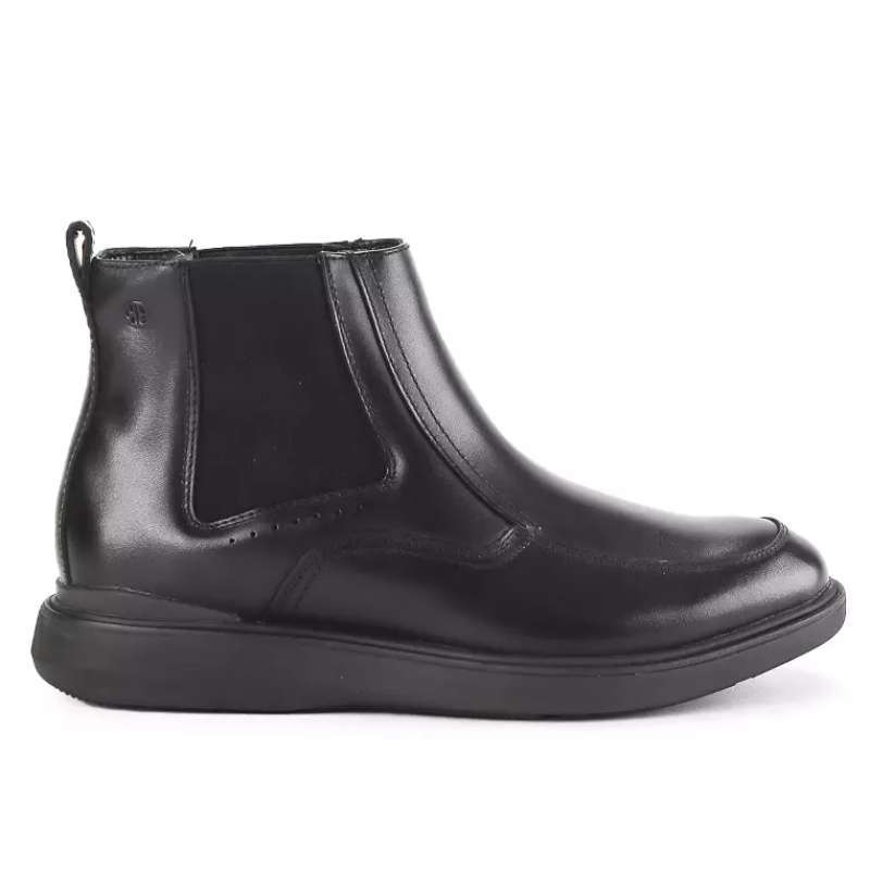 HM002 SEPATU BOOT PRIA HUSH PUPPIES ORIGINAL CHELSEA BOOTS KULIT HITAM