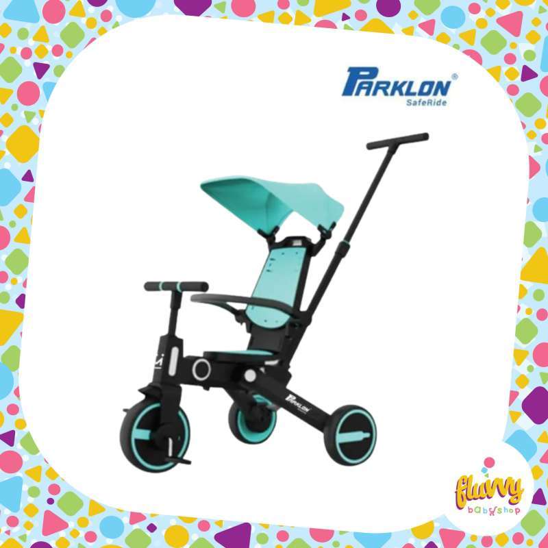 Parklon SafeRide in Smart Folding Kids Tricycle Trike Multi Function  Baby Stroller Sepeda Roda Tiga Anak