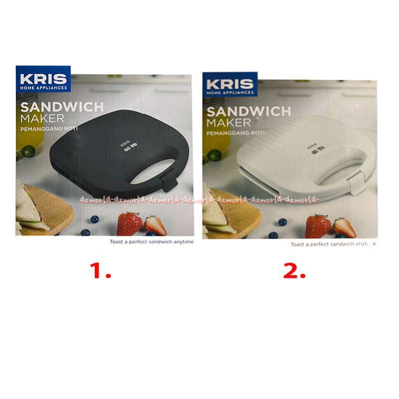 Jual Kris Sandwich Maker Pemanggang Roti Warna Black White Di