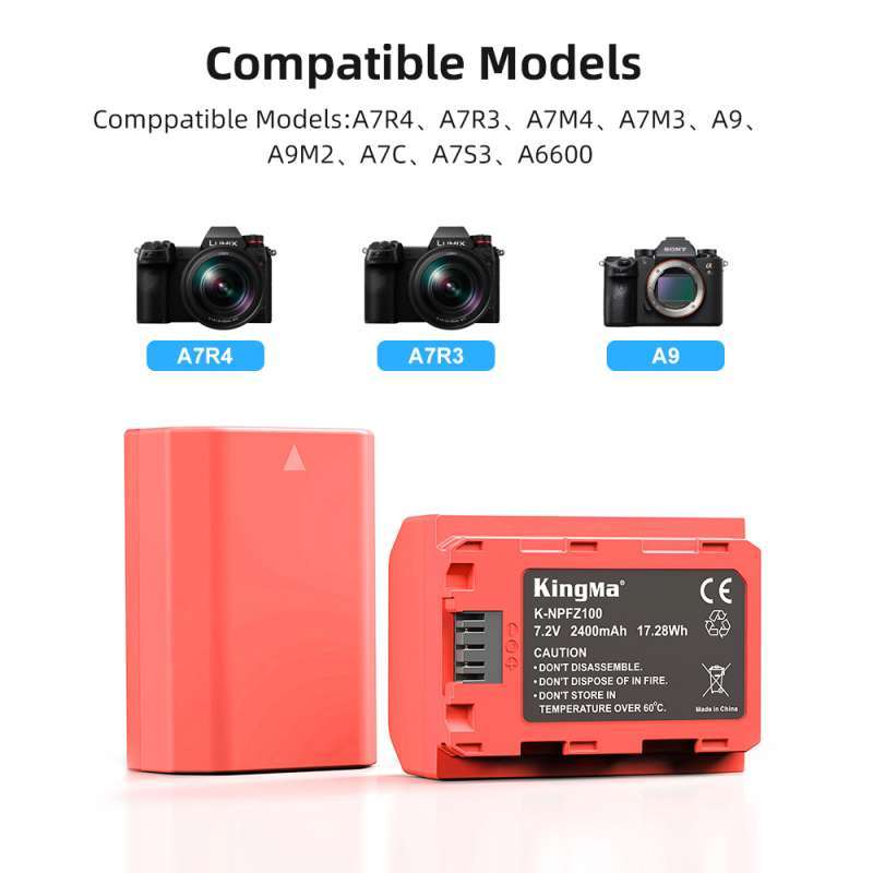 Sony A7 Battery A6600 Packs JYJZPB NP-FZ100 Camera Battery