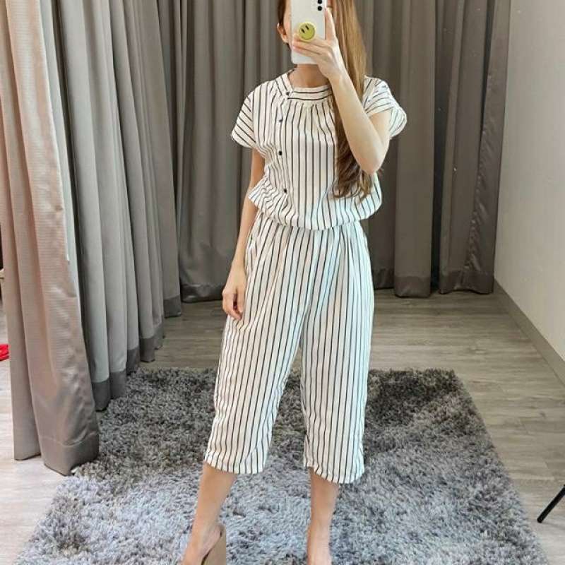 Jual Jumpsuit kerah Shanghai jumpsuit wanita casual 460 di