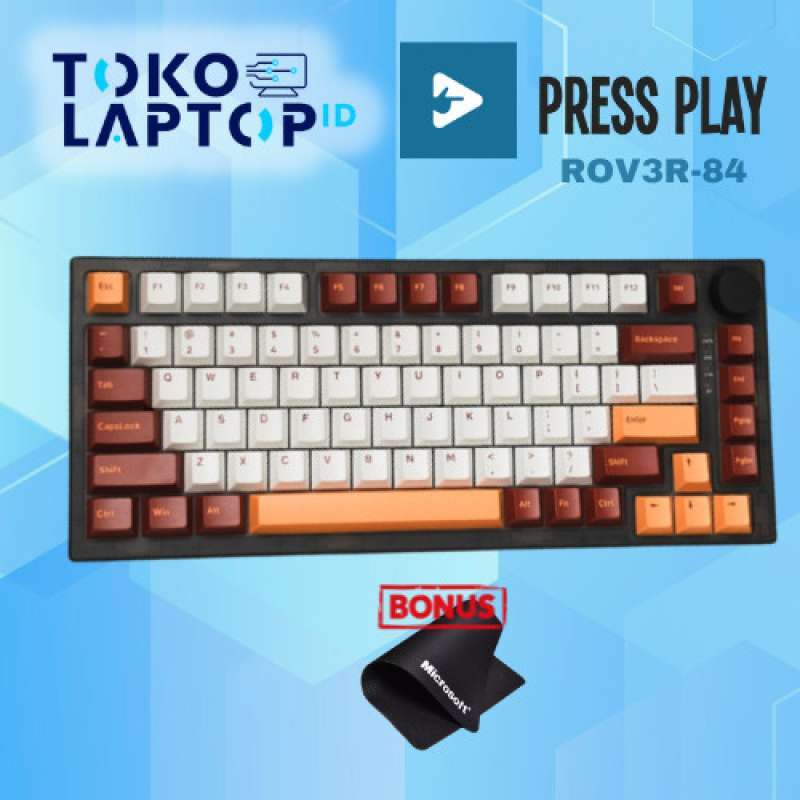 Terbaik Press Play Rover84 Rover 84 V3 Wireless Mechanical Keyboard Gasket Promo