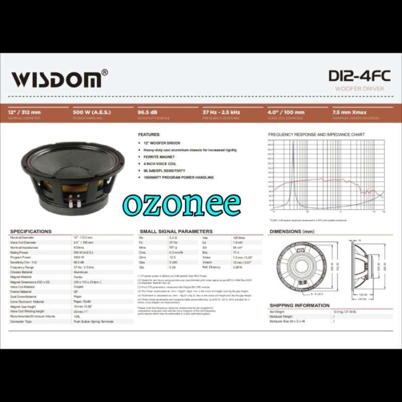 Speaker wisdom best sale 12 inch