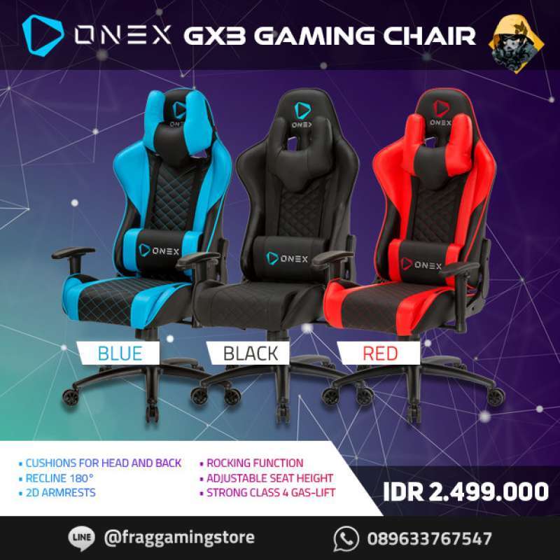 Promo Terlaris Onex Gx3 Gx 3 Gx 3 Premium Quality Gaming Chair
