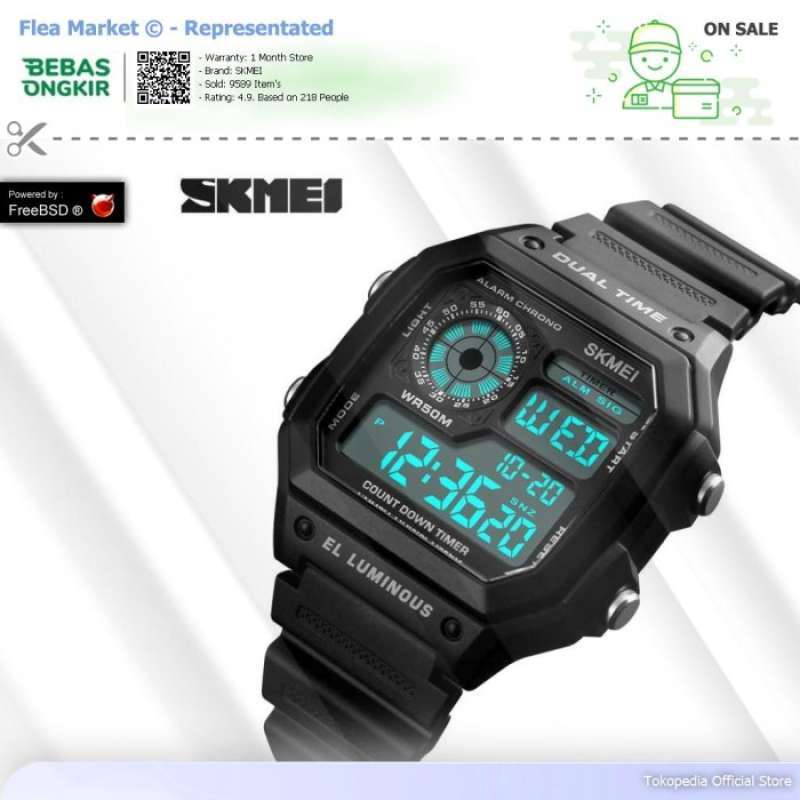 Promo SKMEI JAM TANGAN DIGITAL PRIA 1299 Diskon 50 di Seller