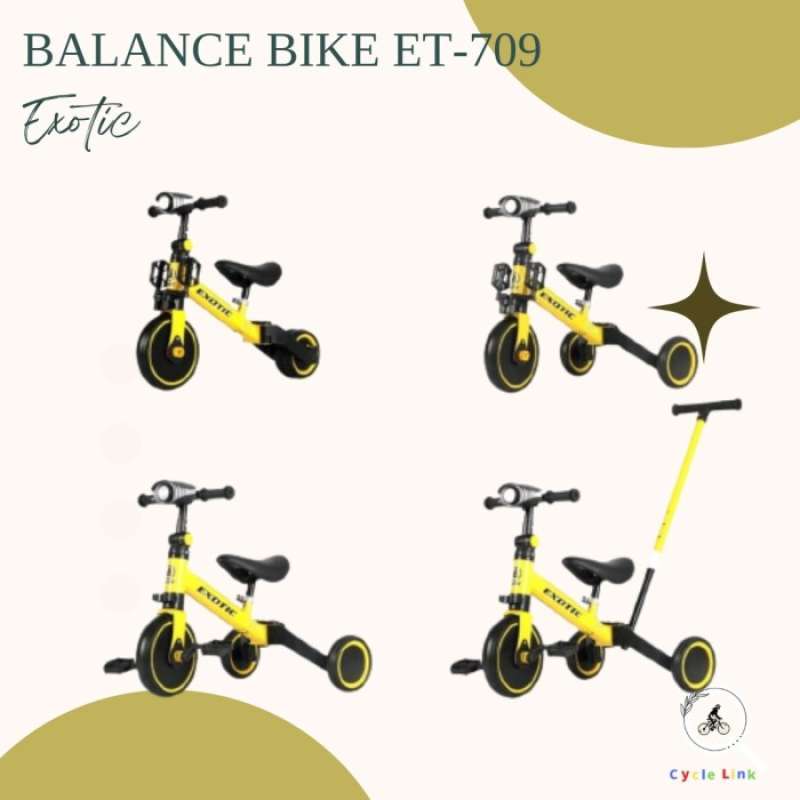 Promo Balance Bike Exotic Et 709 Sepeda Keseimbangan Anak 4 In 1