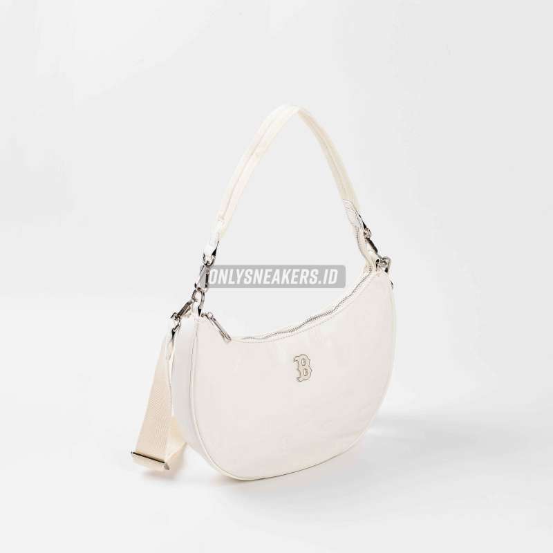 Jual Mlb Classic Monogram Embossed Cross Hobo Bag Bstn (100