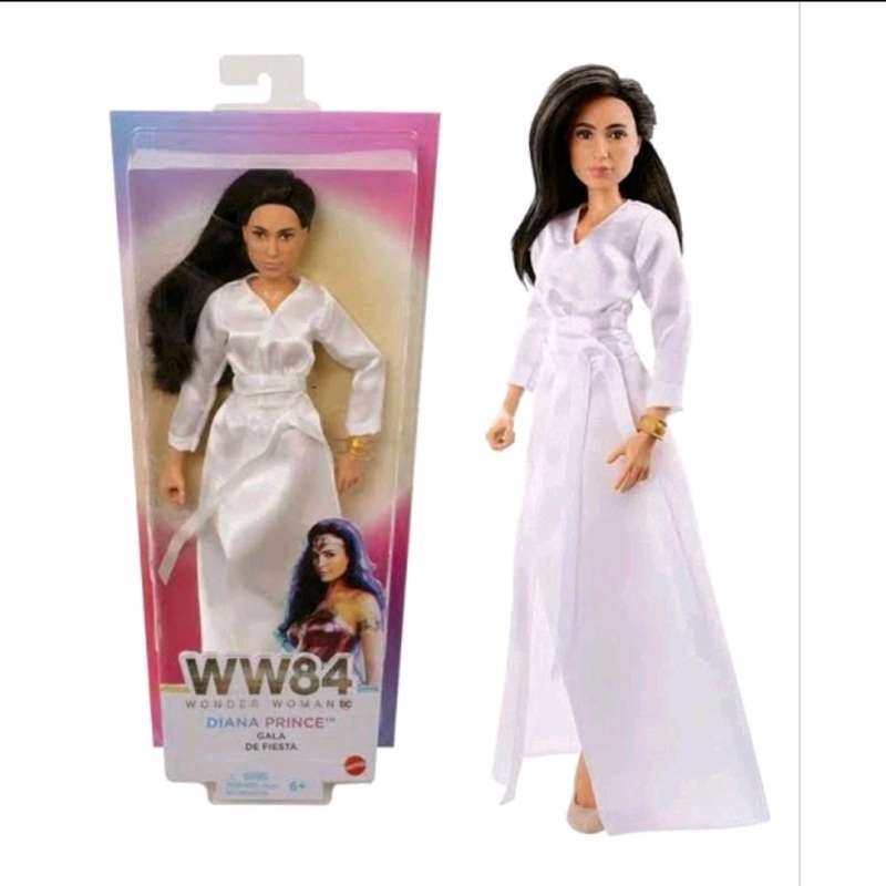MATTEL WONDER WOMAN 1984 DIANA PRINCE GALA DE FIESTA GAL GADOT WHITE DRESS  WW84 WW KADO MAINAN BONEKA PRINCESS WARRIOR DOLL