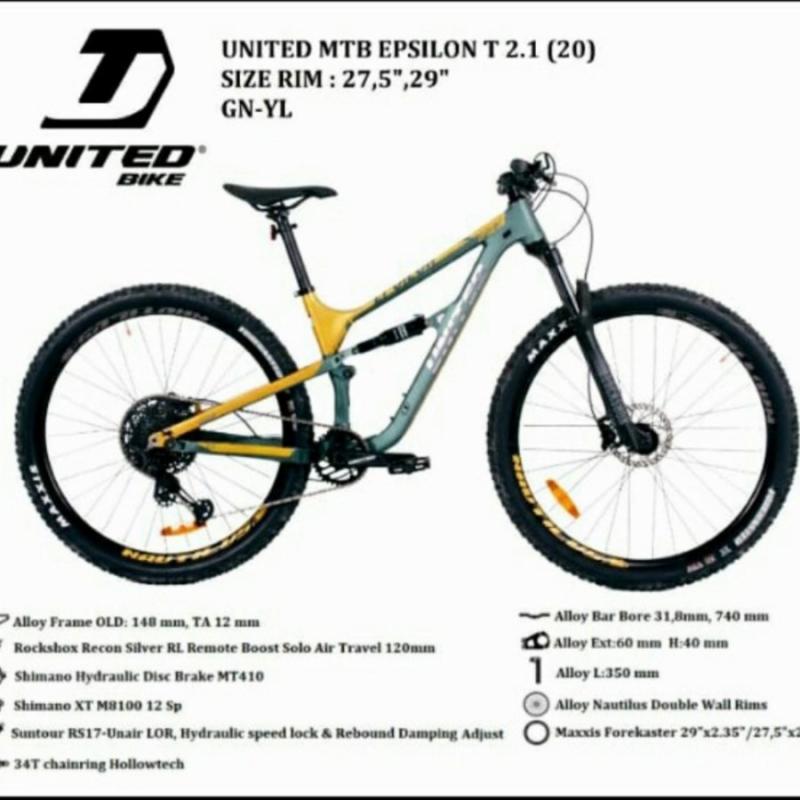 Jual Sepeda Gunung Fullsus United Epsilon T 2.10 2020 Di Seller Felison Felison Kota Jakarta Pusat Blibli