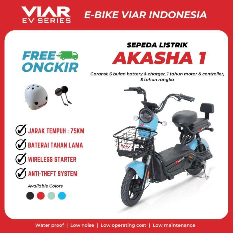 Jual Sepeda Listrik Viar Akasha1 Akasha 1 Original Garansi Resmi Merah Di Seller E bike Viar Indonesia Baratajaya Kota Surabaya Blibli