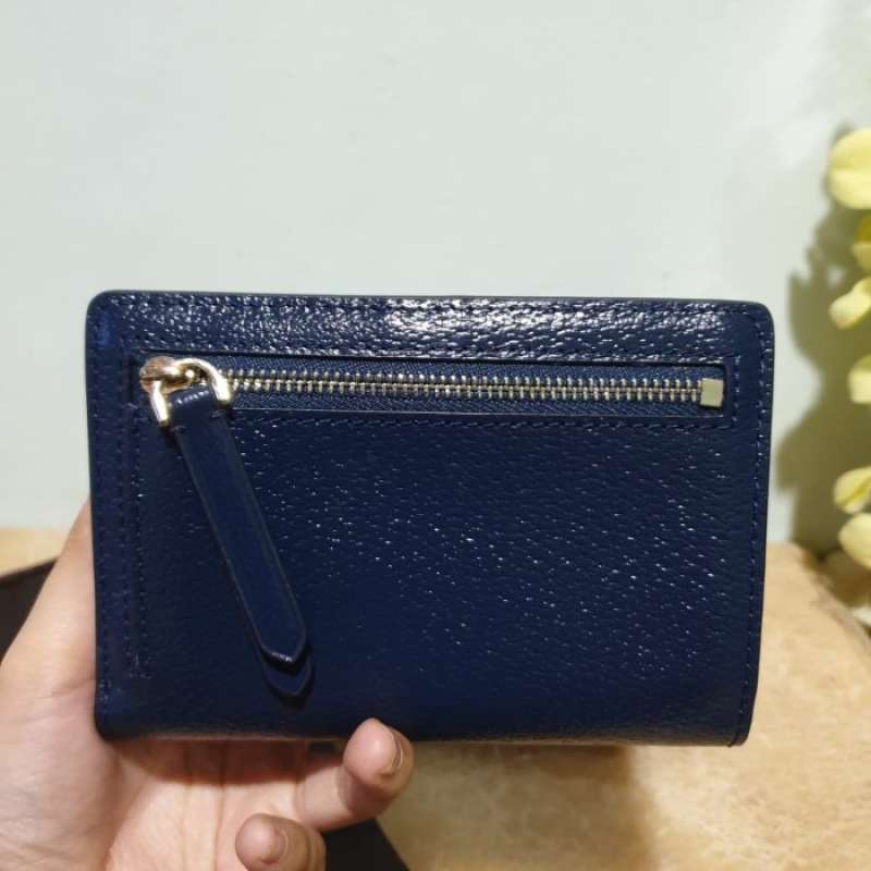 Jual Dompet Kate Spade Medium Slim Bifold wallet jeanne petrol