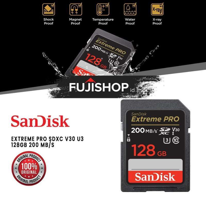Sandisk Extreme Pro SDXC 128GB 200MB/s UHS-I SD Card