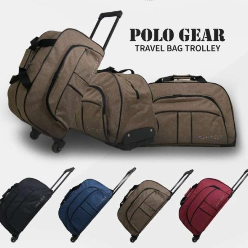 Promo Tas Koper Kabin Travel Bag Trolley Polo Gear Original 8827