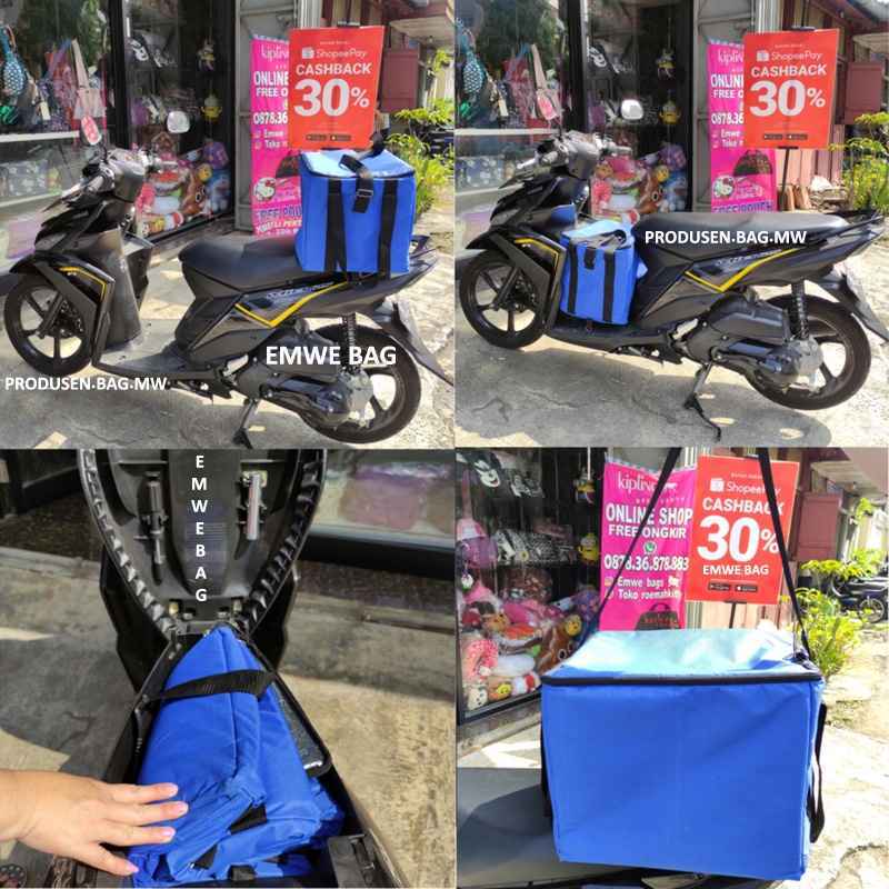 Cooler cool Sling bag tas pendingin messenger besar Insulation Lunch Cold Box motor kurir No Dr Cool