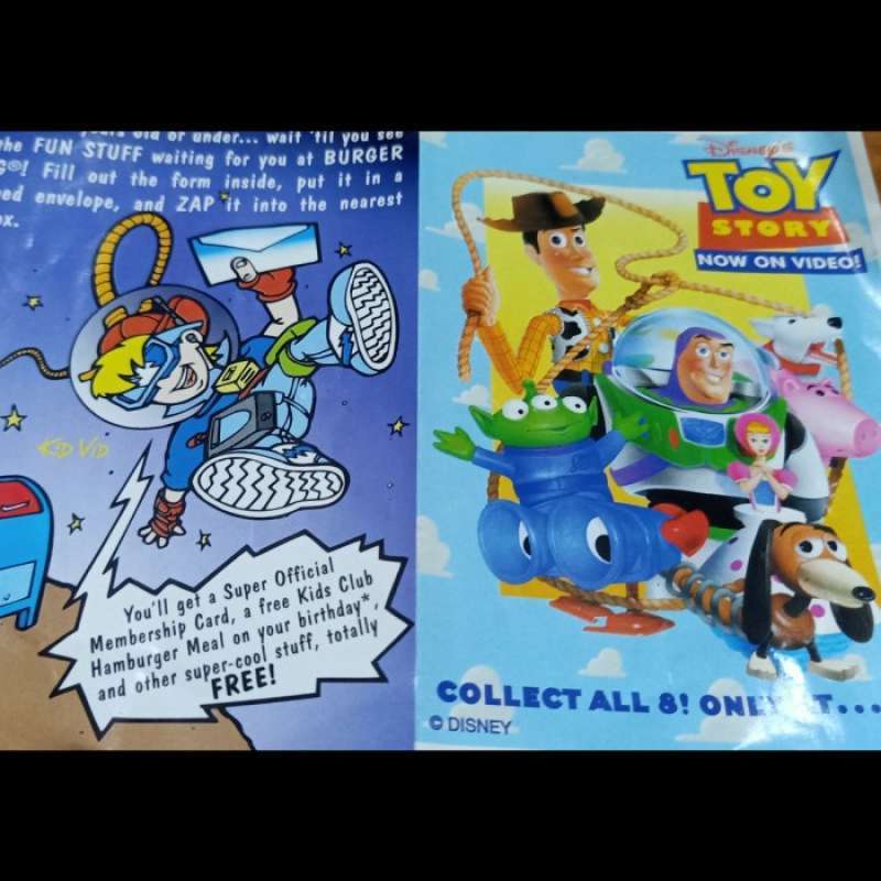 Burger king toy story 1996 sales