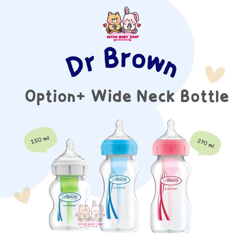 Dr Brown Option Wide Neck Bottle 150 ml 270 ml Dr brown option plus options wide neck