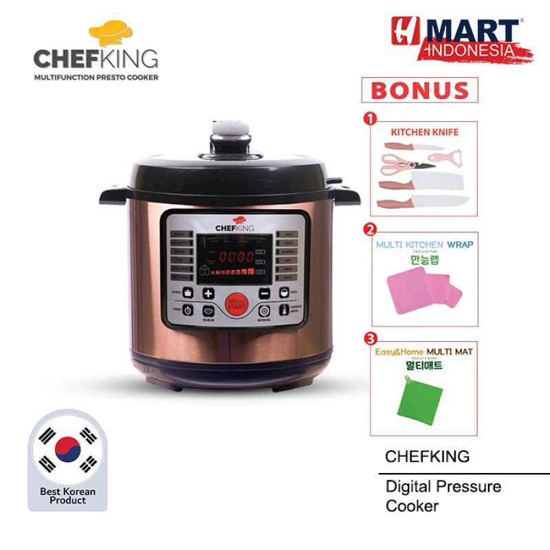 Jual CHEFKING Digital Pressure Cooker Alat Masak Multi Fungsi di