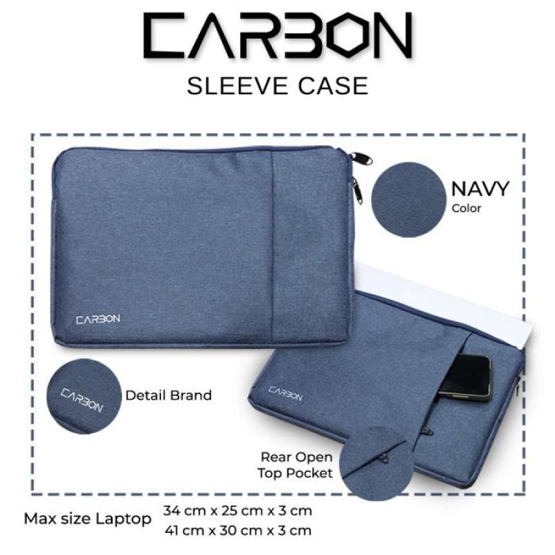 Tas Laptop Macbook Pro Air Sleeve Case Softcase Carbon 14/16 Inch