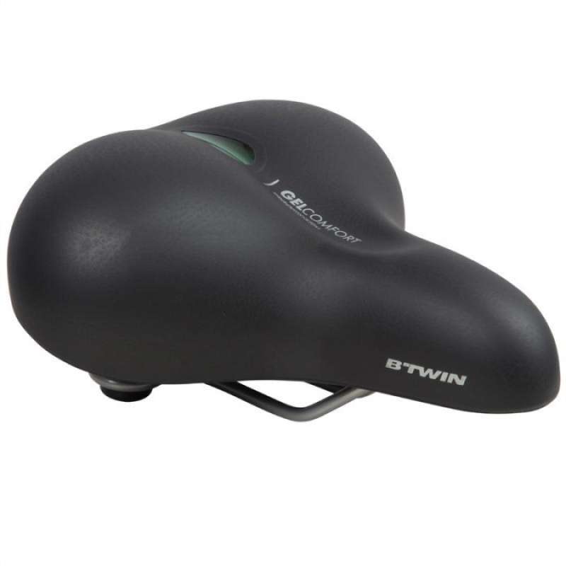 Jual sadel sepeda btwin city gel bike saddle 900 xl black di